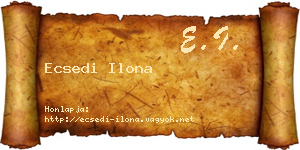 Ecsedi Ilona névjegykártya