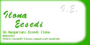 ilona ecsedi business card